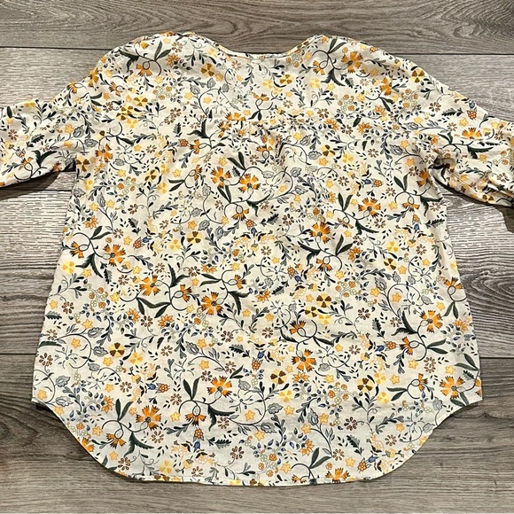 Women’s Zara Basic Floral Print Crochet Boho Blouse Size Large - Picture 2 of 7
